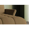 ECKSOFA Olivgrün Flachgewebe Rücken echt, Kopfteilverstellung, Sitztiefenverstellung  - Schwarz/Olivgrün, KONVENTIONELL, Textil/Metall (272/175cm) - Carryhome