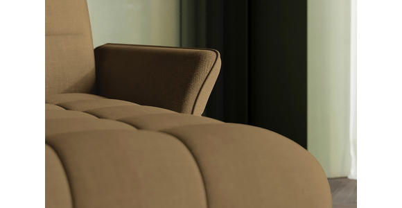 ECKSOFA Olivgrün Flachgewebe Rücken echt, Kopfteilverstellung, Sitztiefenverstellung  - Schwarz/Olivgrün, KONVENTIONELL, Textil/Metall (272/175cm) - Carryhome