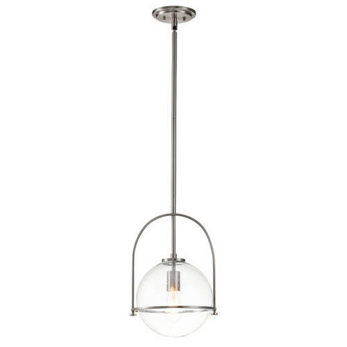 VISEČA SVETILKA  Elstead Somerset      28.9/50.3 cm      E27 - barve niklja, Design, kovina/steklo (28.9/50.3cm) - Elstead Lighting