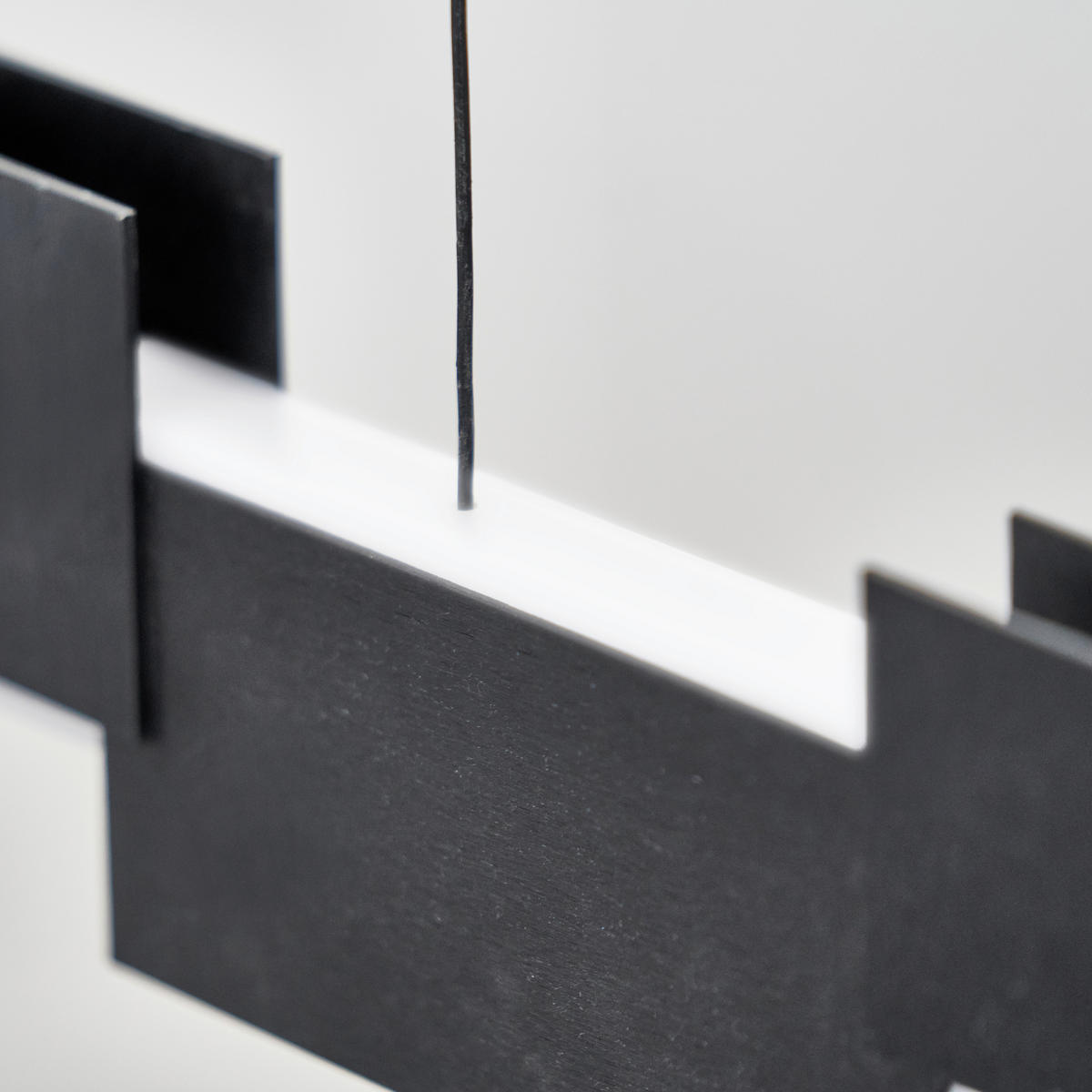 LED-HÄNGELEUCHTE Creo 141/180/9,5 cm  - Schwarz/Weiß, Design, Kunststoff/Metall (141/180/9,5cm) - Grossmann