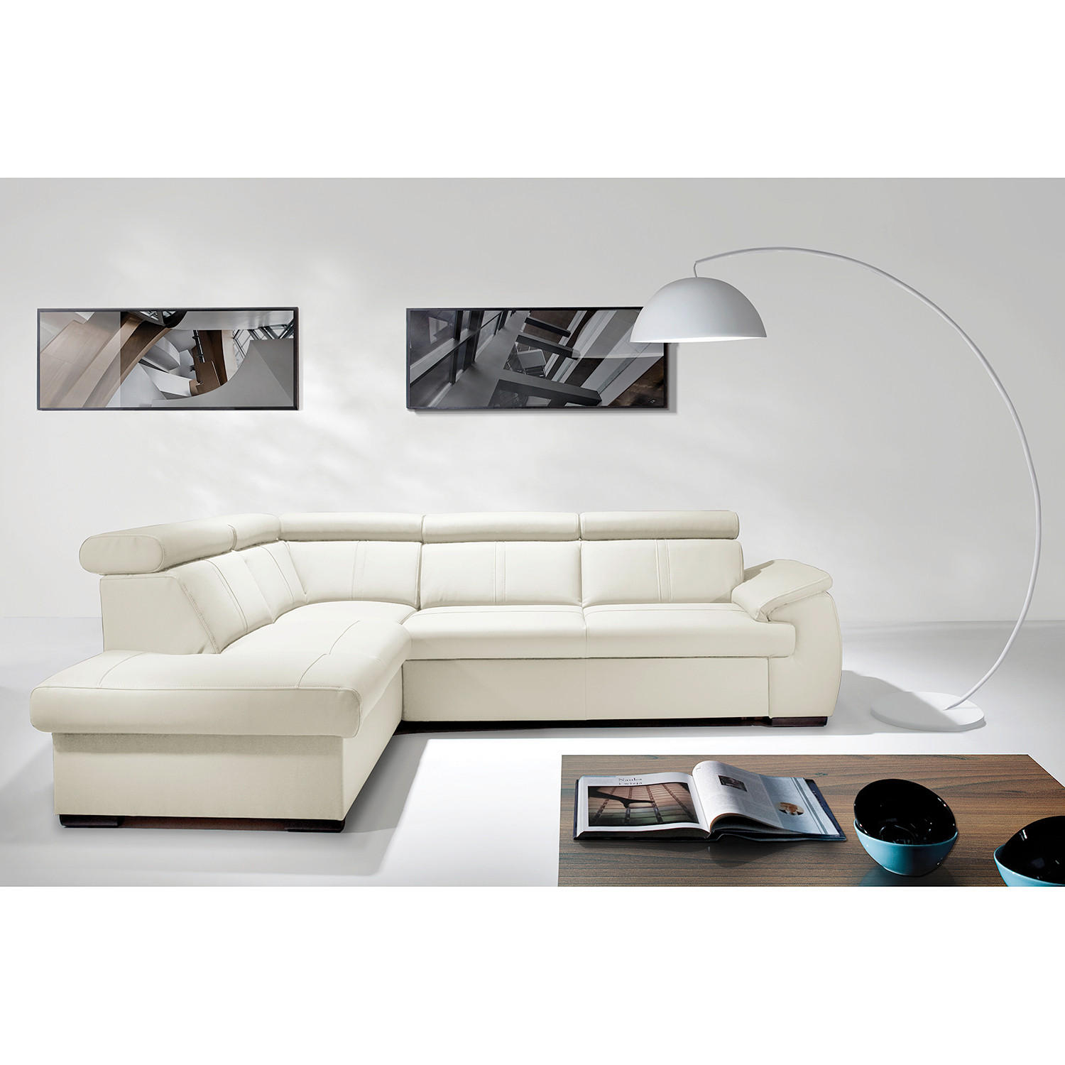 Livetastic Ecksofa Weiß 265x211 cm