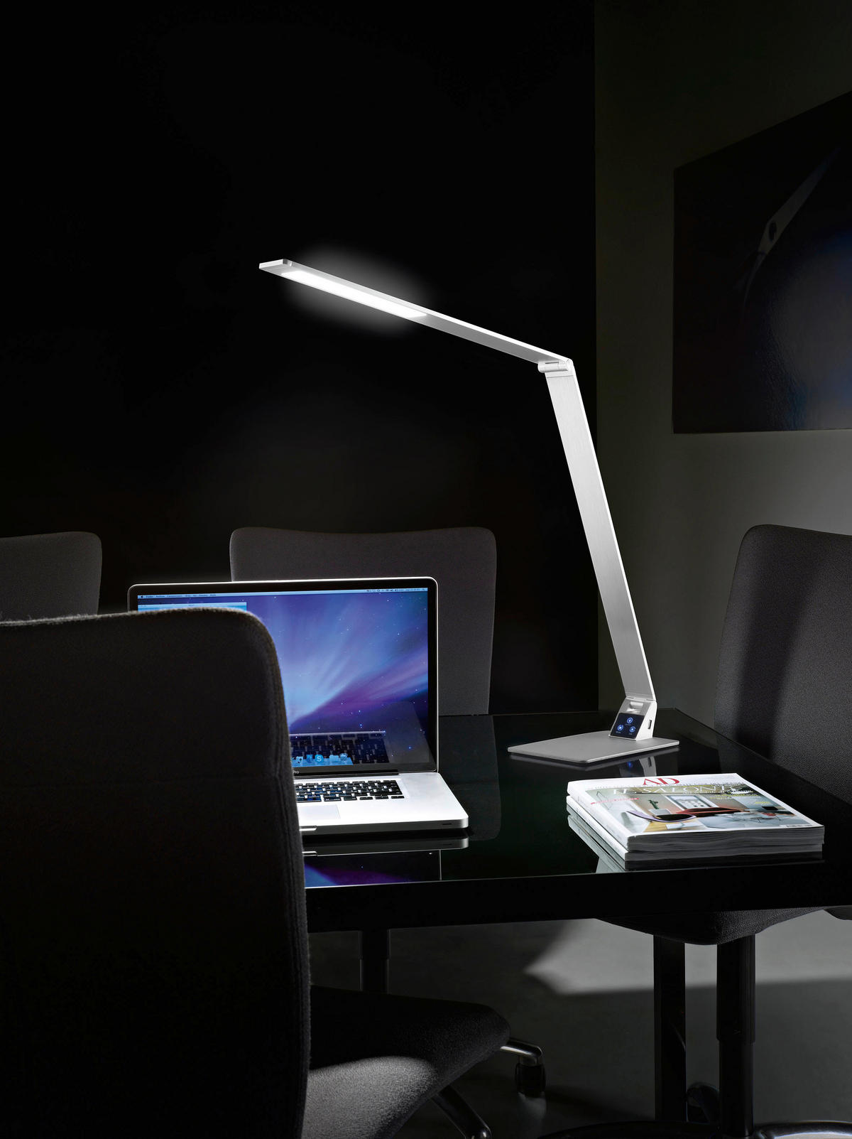 LED-SCHREIBTISCHLEUCHTE Wasp 100/106 cm   - Alufarben, Basics, Metall (100/106cm) - Fabas Luce