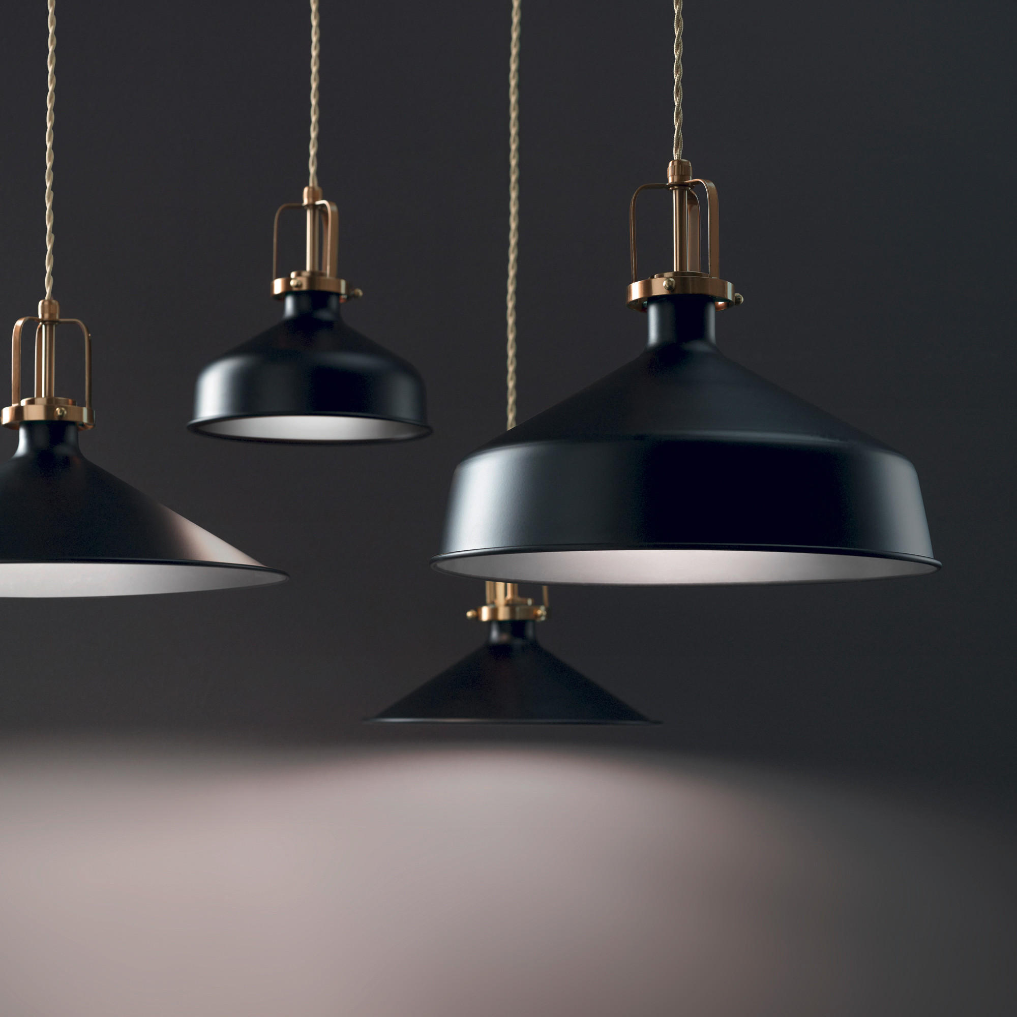 HÄNGELEUCHTE 33/52-21,5 cm  - Schwarz, KONVENTIONELL, Metall (33/52-21,5cm) - Ideal Lux