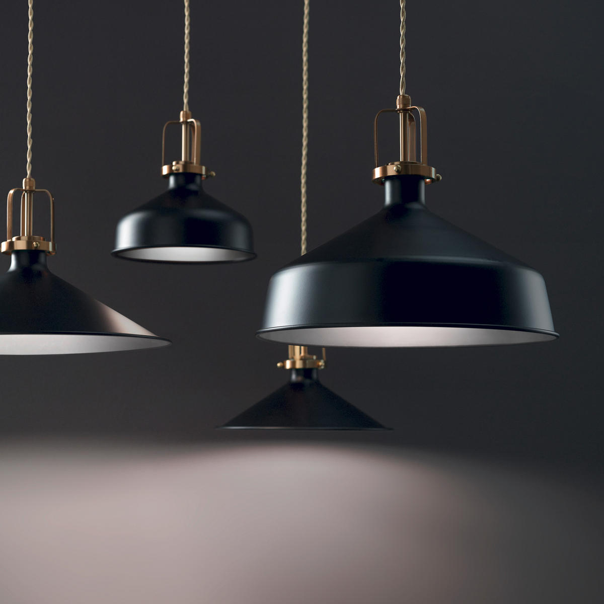 HÄNGELEUCHTE 33/52-21,5 cm  - Schwarz, KONVENTIONELL, Metall (33/52-21,5cm) - Ideal Lux