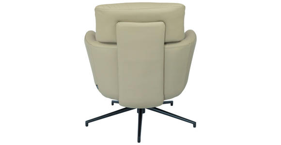 RELAXSESSEL Echtleder    - Hellbraun/Schwarz, Design, Leder/Metall (73/86/83cm) - Dieter Knoll