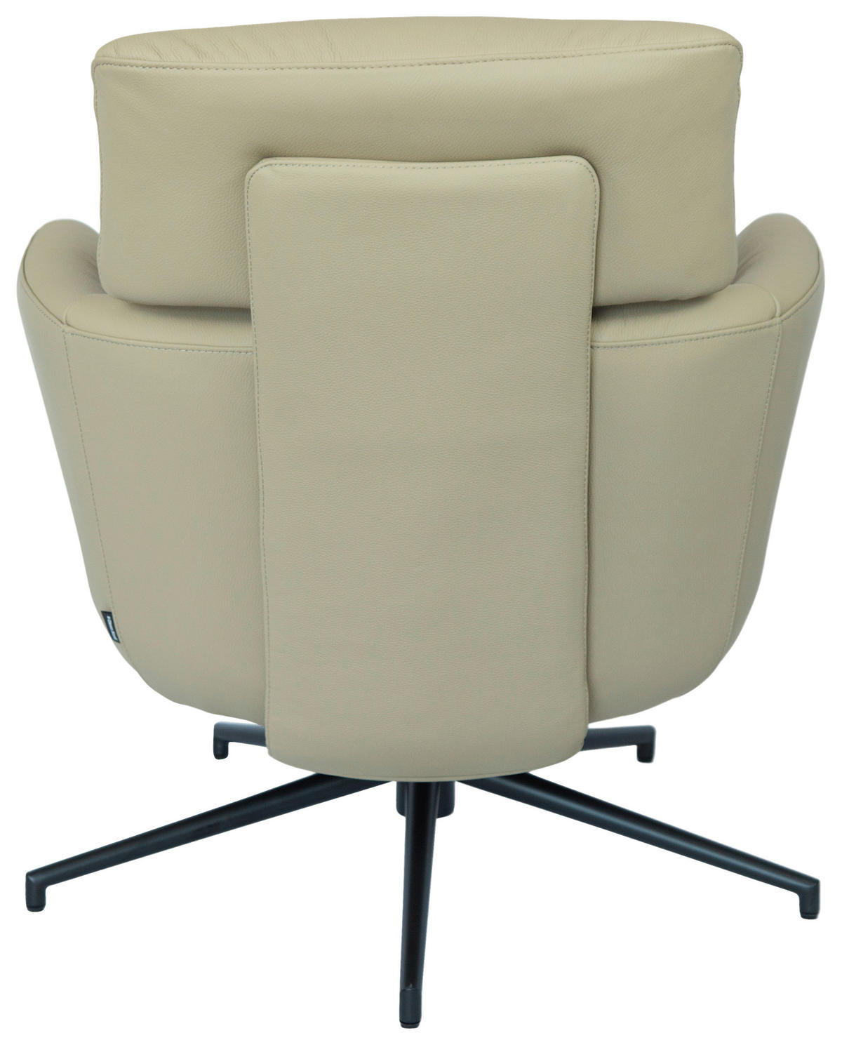 RELAXSESSEL Echtleder    - Hellbraun/Schwarz, Design, Leder/Metall (73/86/83cm) - Dieter Knoll