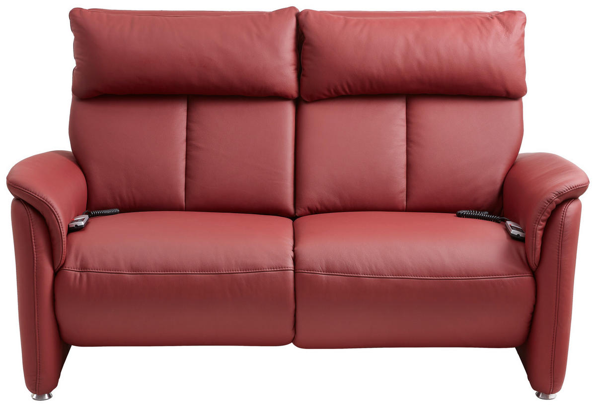 2-SITZER-SOFA Echtleder Dunkelrot von CANTUS