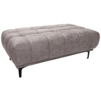 HOCKER Velours Beige  - Beige/Schwarz, Design, Textil/Metall (131/47/71cm) - Stylife