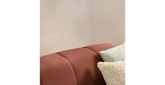 ECKSOFA in Chenille Cognac  167/311 cm  - Cognac/Schwarz, Design, Textil/Metall (167/311cm) - Xora