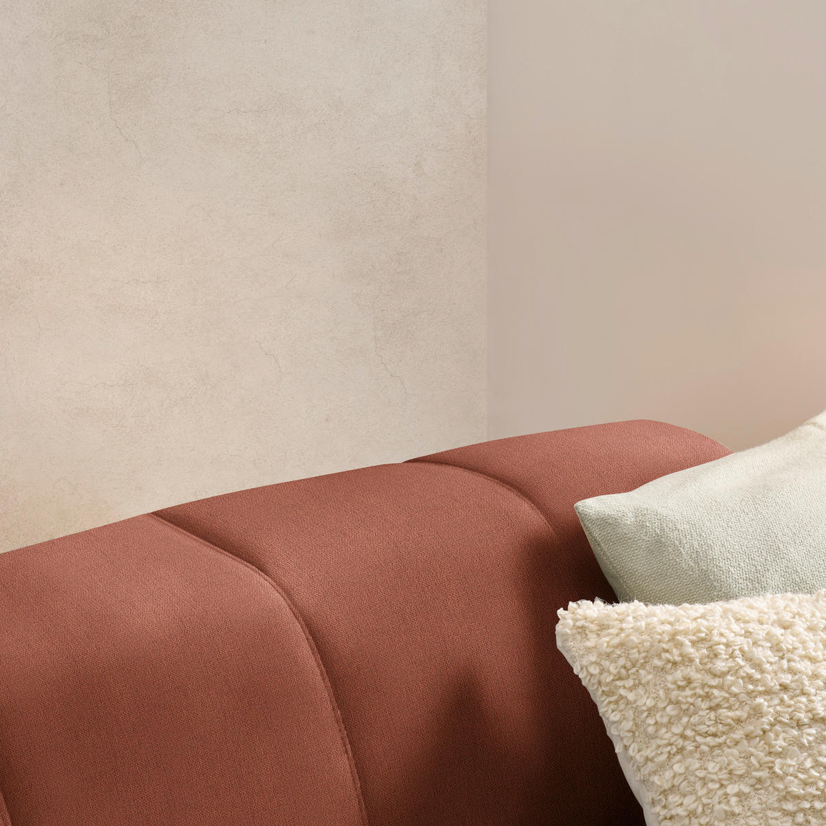 ECKSOFA in Chenille Cognac  167/311 cm  - Cognac/Schwarz, Design, Textil/Metall (167/311cm) - Xora