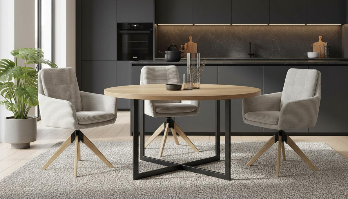 STOLICA S NASLONOM ZA RUKE  taupe  drvo, metal, tekstil      - prirodne boje/taupe, Konvencionalno, drvo/metal (60/93/65,5cm) - Livetastic