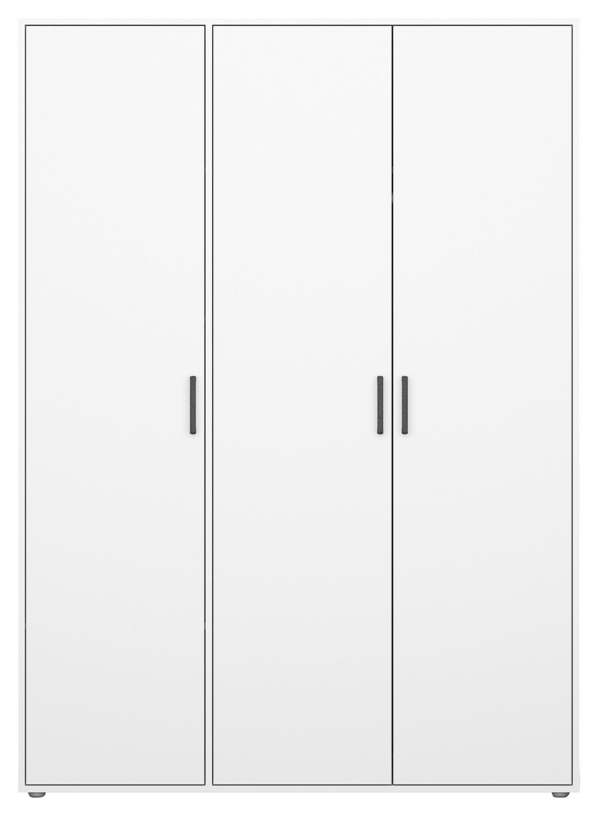 NYÍLÓAJTÓS SZEKRÉNY fehér  - fehér, Modern, műanyag/faalapú anyag (140/194/53cm) - Rauch Möbel