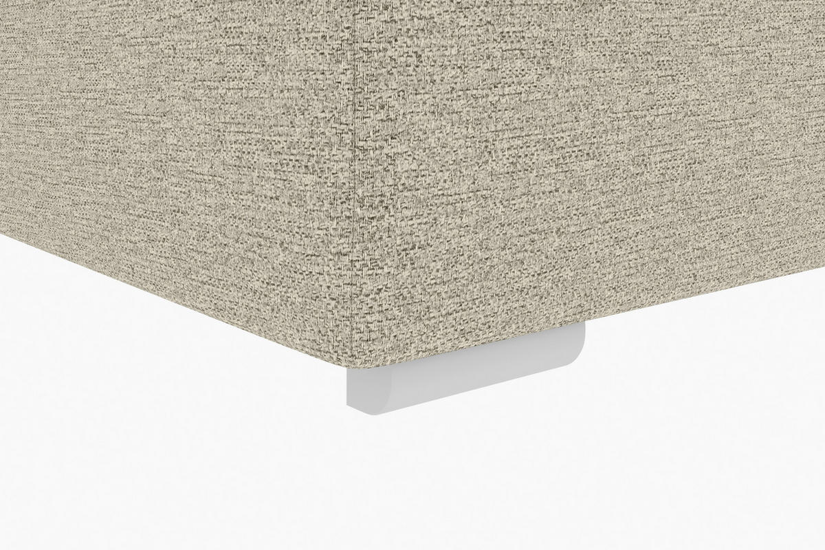 BOXSPRINGBETT 200/200 cm,  in Beige, Topper, Matratzen, H3 = fest  - Chromfarben/Beige, KONVENTIONELL, Kunststoff/Textil (200/200cm) - Boxxx