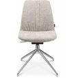 STUHL  in Aluminium Bouclé Metall, Textil  - Greige/Alufarben, Design, Textil/Metall (46/81,5-84,5/55cm) - Johann Jakob