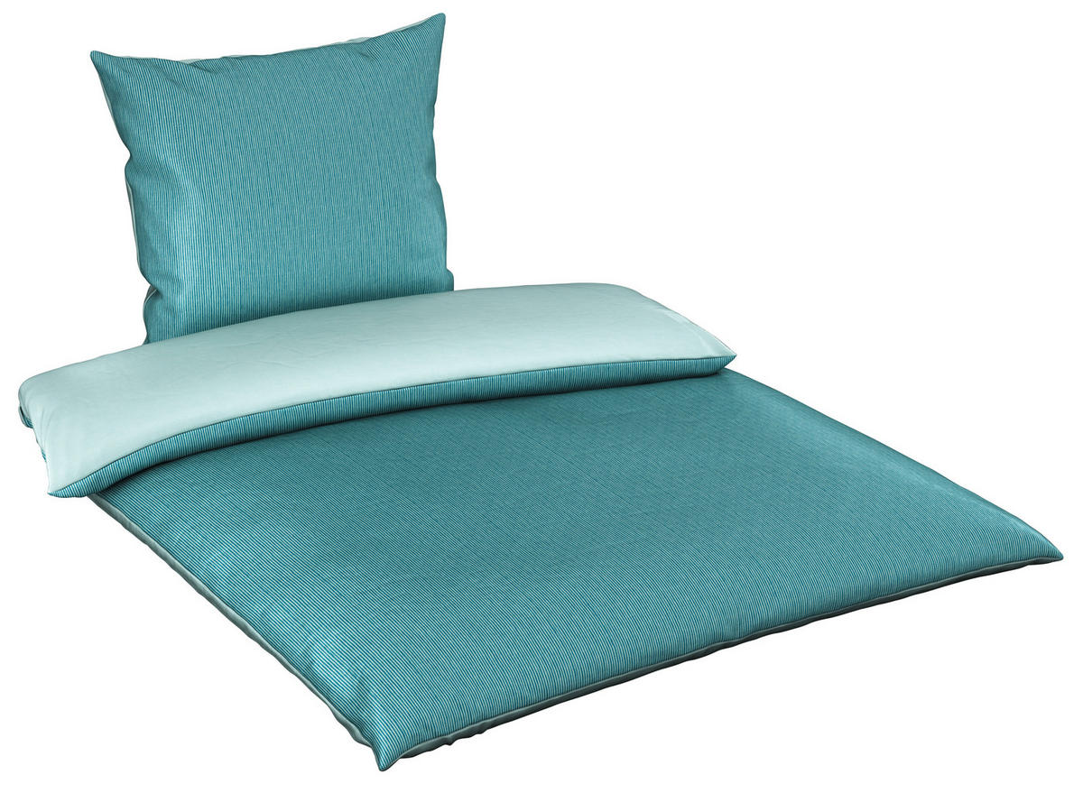 OBOUSTRANNÉ POVLEČENÍ, satén, petrolej, 135/200 cm - petrolej, Basics, textil (135/200cm) - Bio:Vio
