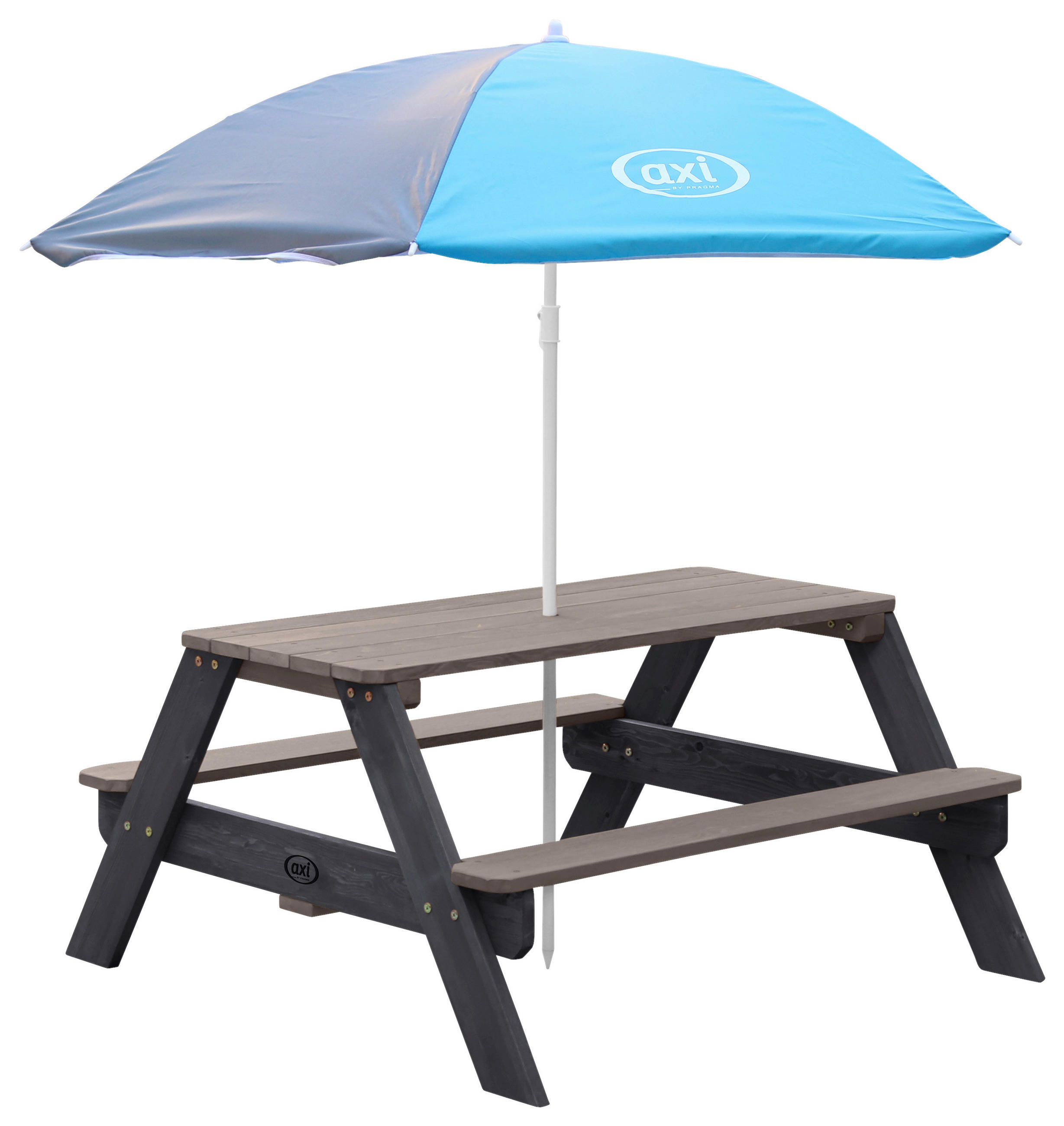 KINDER-GARTENSET Holz  - Blau/Grau, KONVENTIONELL, Holz (97,7/48,7/95cm) - Ambia Garden