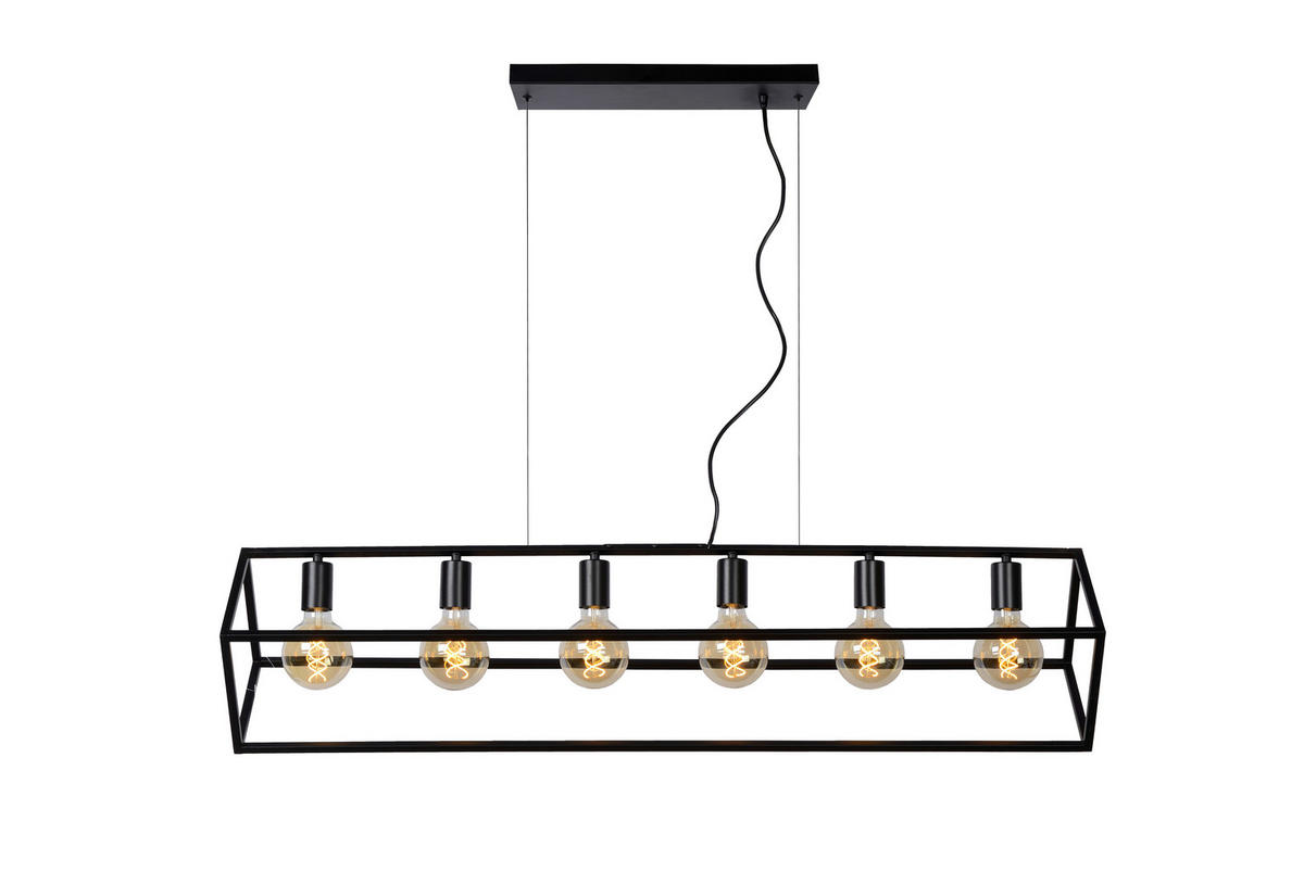 HÄNGELEUCHTE 120/25/161 cm  - Schwarz, Basics, Metall (120/25/161cm) - Lucide