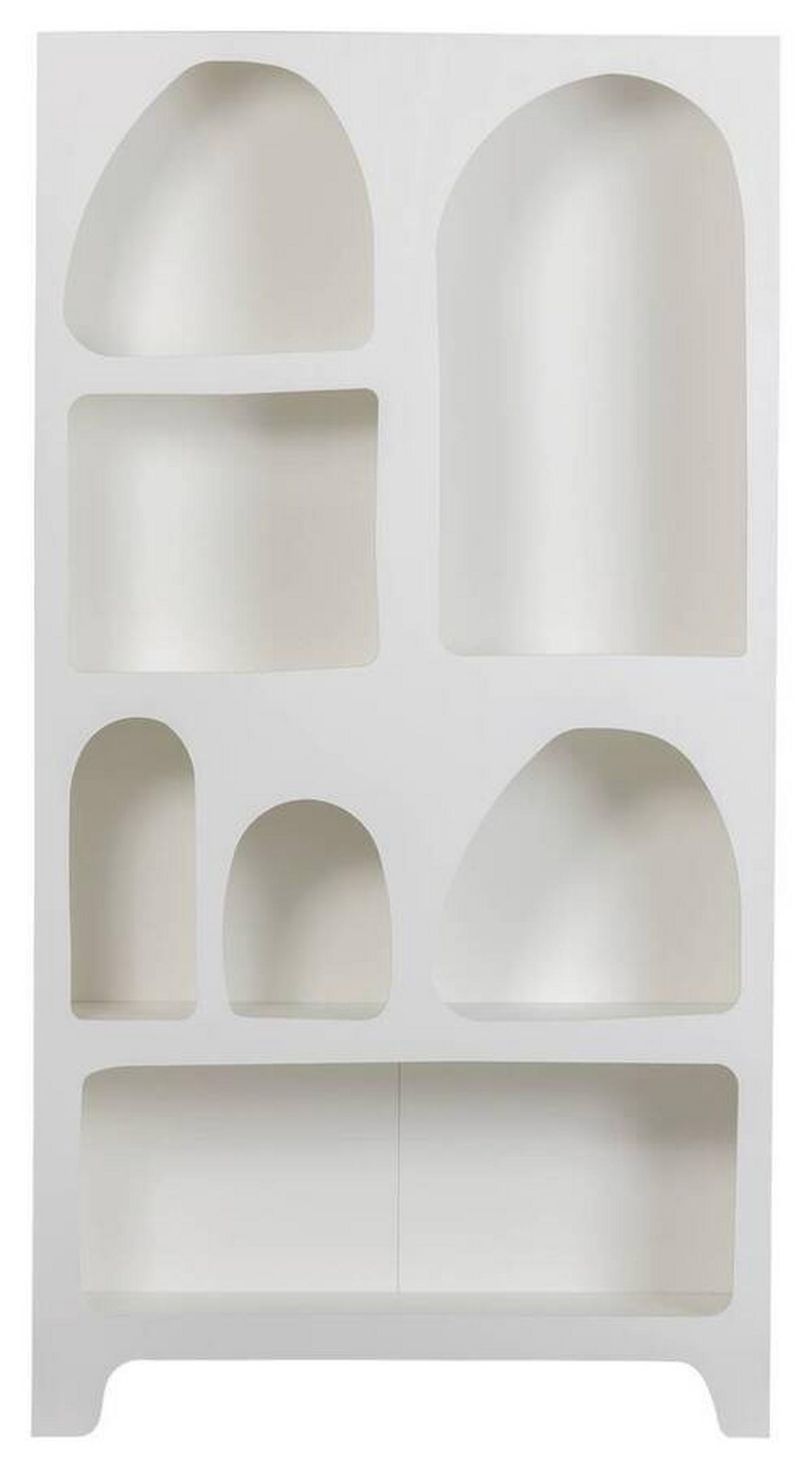 REGAL Weiß  - Weiß, KONVENTIONELL, Holzwerkstoff (95/180/32cm) - Ambia Home