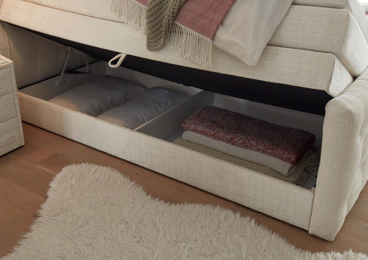 BOXSPRINGBETT 180/200 cm  in Creme  - Creme, Modern, Holzwerkstoff/Kunststoff (180/200cm) - MID.YOU