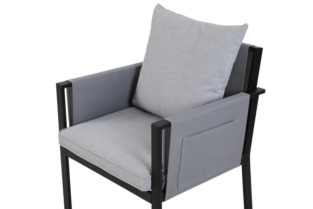 UTEGRUPP  - grå/svart, Design, metall/glas - Livetastic