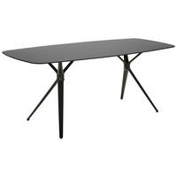 GARTENTISCH 180/90/75 cm Metall, Keramik oval  - Schwarz, Design, Keramik/Metall (180/90/75cm) - Dieter Knoll