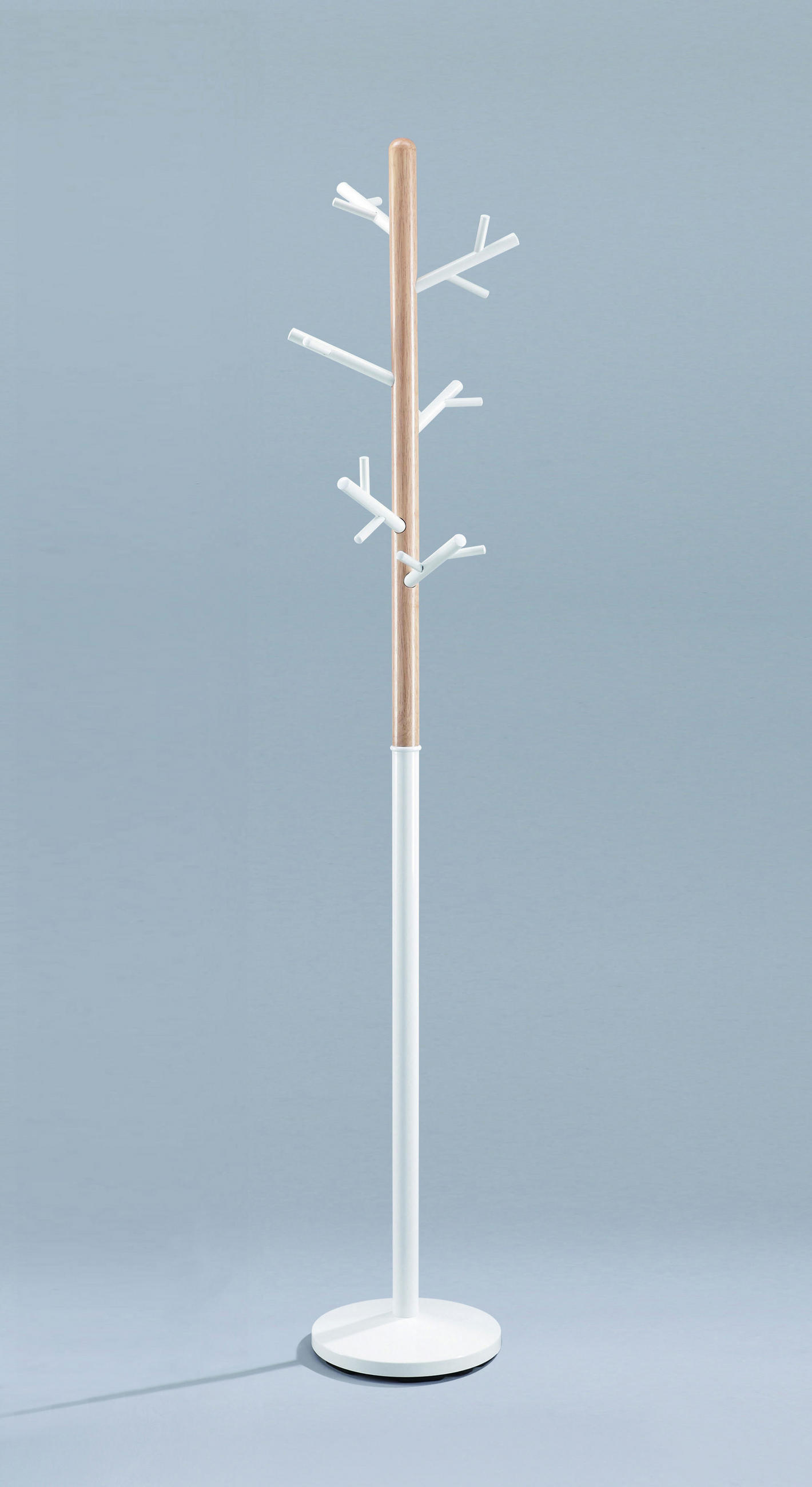VJEŠALICA SAMOSTOJEĆA prirodne boje, bijela drvo, metal - bijela/prirodne boje, Moderno, drvo/metal (33/180cm)