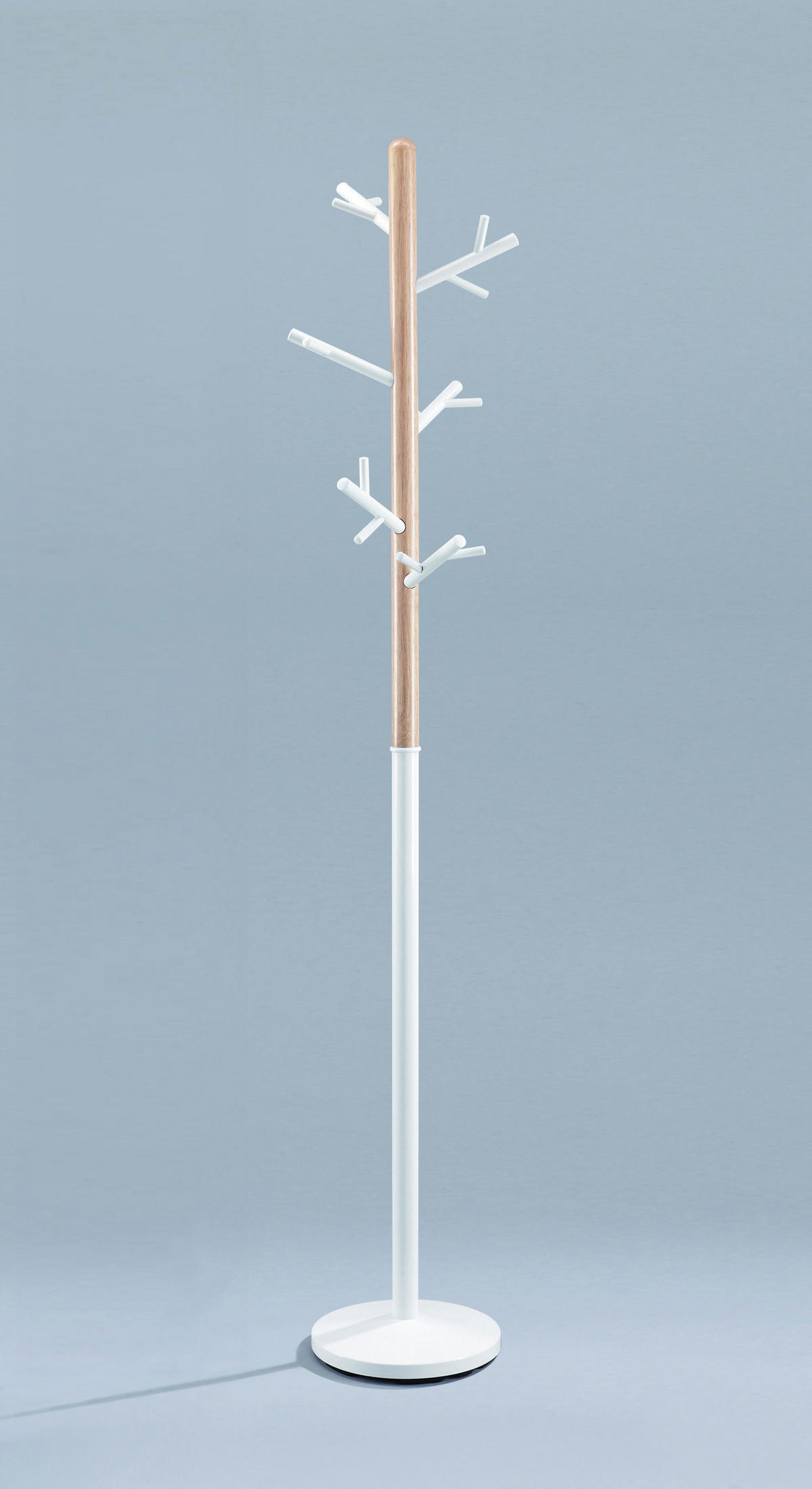 VJEŠALICA SAMOSTOJEĆA prirodne boje, bijela  drvo, metal   - bijela/prirodne boje, Moderno, drvo/metal (33/180cm)