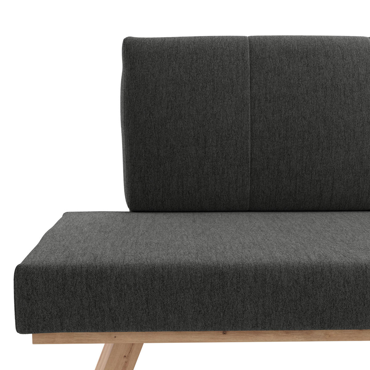 ECKBANK 185/150 cm Webstoff Schwarz   - Eichefarben/Schwarz, KONVENTIONELL, Textil (185/150cm)