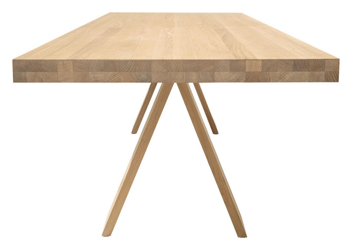 ESSTISCH in Holz 250-350/100/75 cm  - Eiche Bianco, Natur, Holz (250-350/100/75cm) - TEAM 7