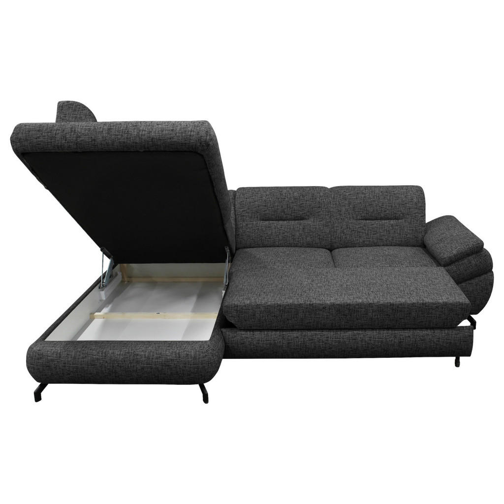 Thumbnail - Mid.you Ecksofa Imo, Dunkelgrau, Textil, 3-Sitzer, Füllung: Schaumstoff, 274x201 cm, Made in EU, Wohnzimmer, Sofas & Cou...