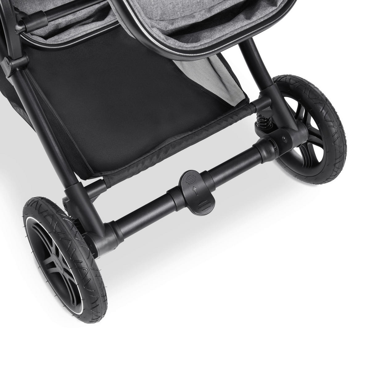 ZWILLINGSWAGEN ATLANTIK TWIN  - Schwarz/Grau, Basics, Textil/Metall (125/64/108cm) - Hauck
