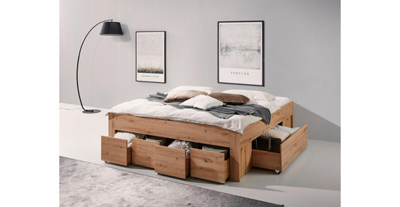 STAURAUMBETT 180/200 cm in Eiche Artisan - Eiche Artisan, KONVENTIONELL, Holzwerkstoff (180/200cm) - Carryhome
