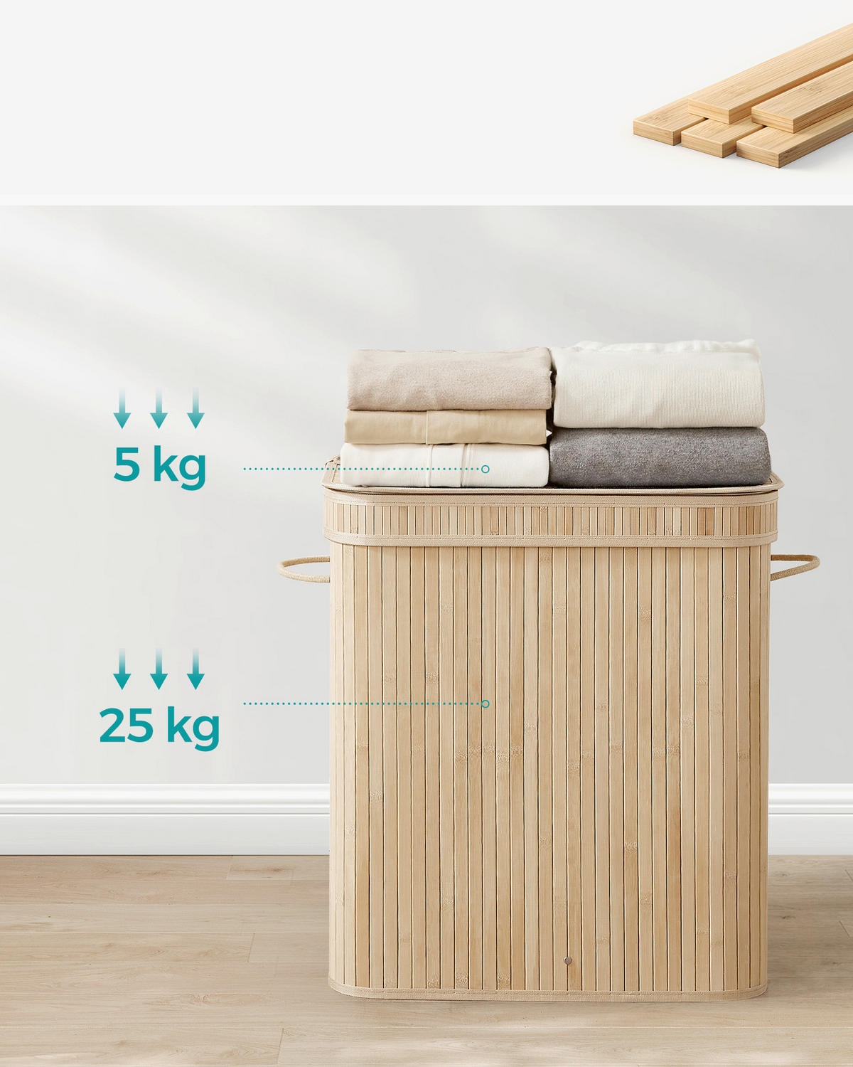 WÄSCHEKORB - Naturfarben, Basics, Naturmaterialien/Holzwerkstoff (54,5/61/34,5cm)