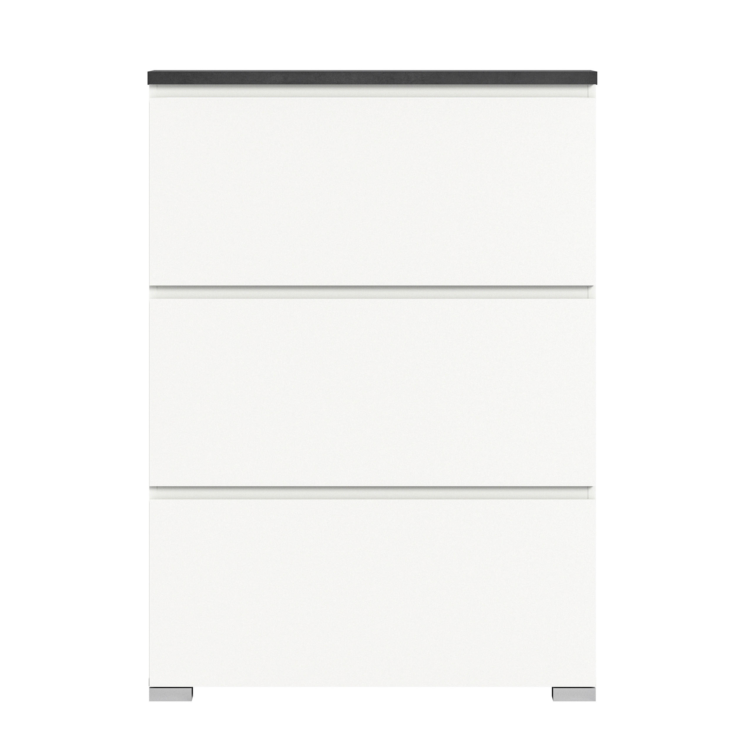 SCHUHKIPPER - Silberfarben/Weiß, MODERN (95/133/18cm)