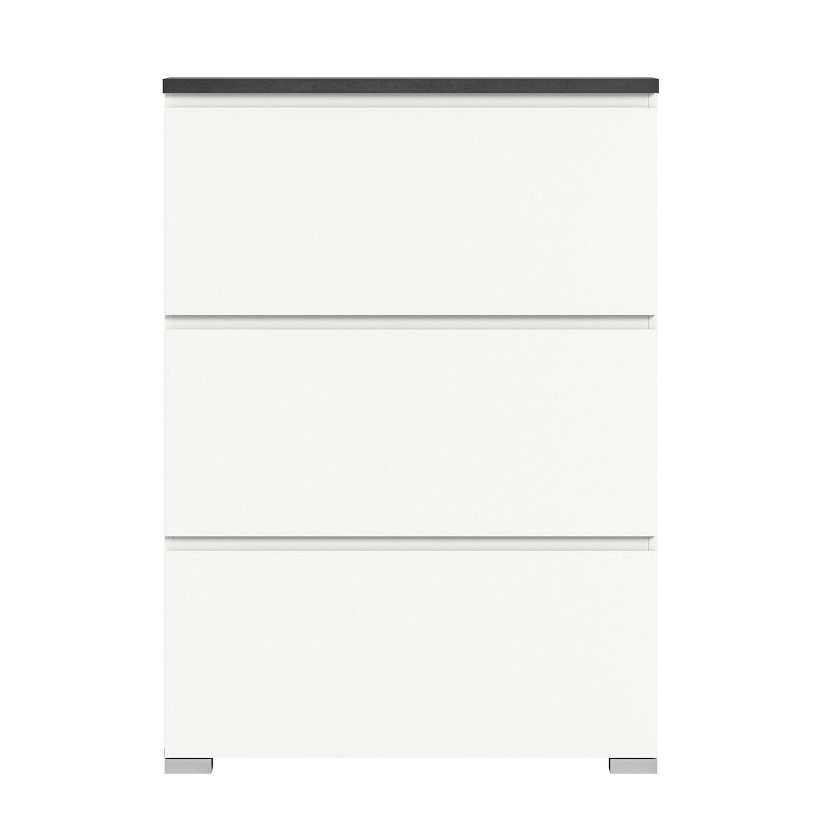 SCHUHKIPPER - Silberfarben/Weiß, MODERN (95/133/18cm)