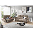 2-SITZER-SOFA  in Mikrofaser Taupe  - Taupe/Schwarz, KONVENTIONELL, Textil/Metall (178/103/95cm) - Dieter Knoll