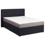 BOXSPRINGBETT 140 cm x 200 cm in Textil Anthrazit, Hellgrau - Anthrazit/Hellgrau, MODERN, Kunststoff/Textil (140/200cm) - CARRYHOME