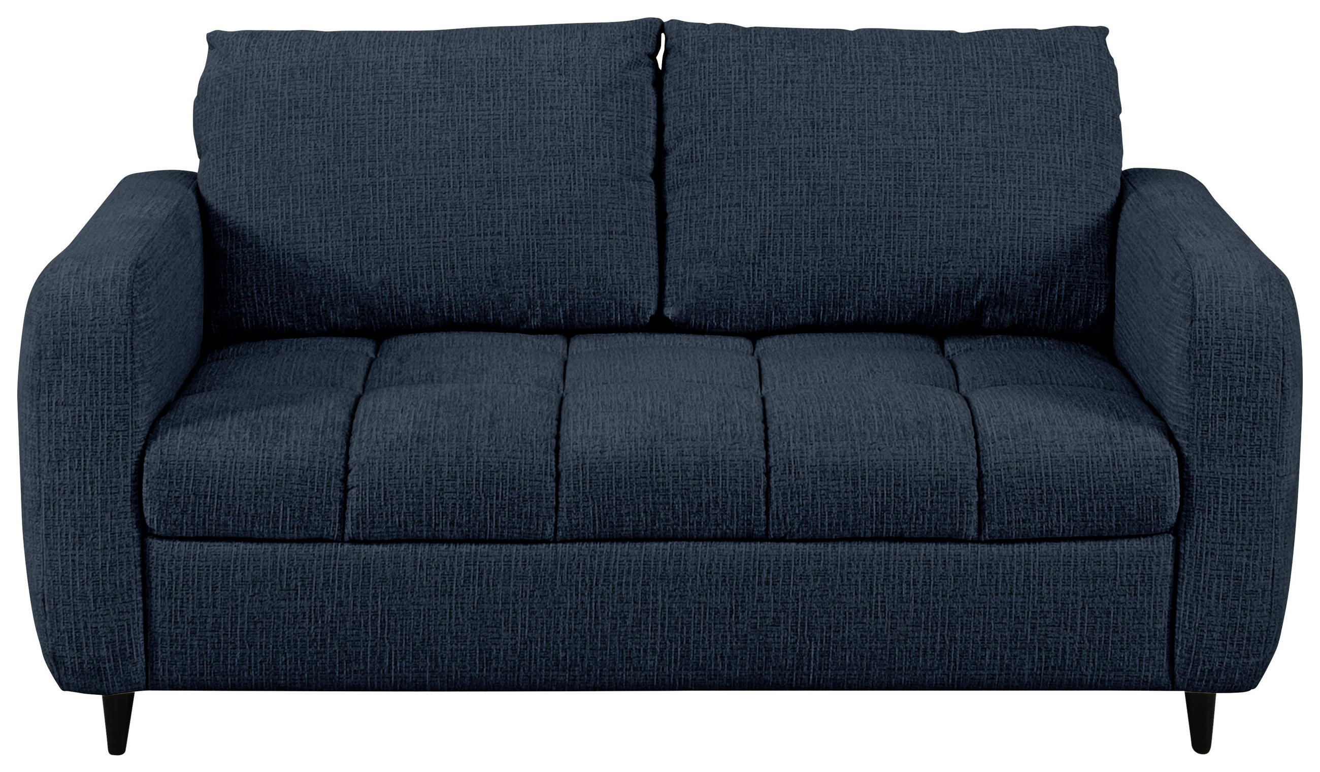 2-SITZER-SOFA Flachgewebe Dunkelblau  - Schwarz/Dunkelblau, MODERN, Holz/Textil (167/88/101cm) - Lomoco