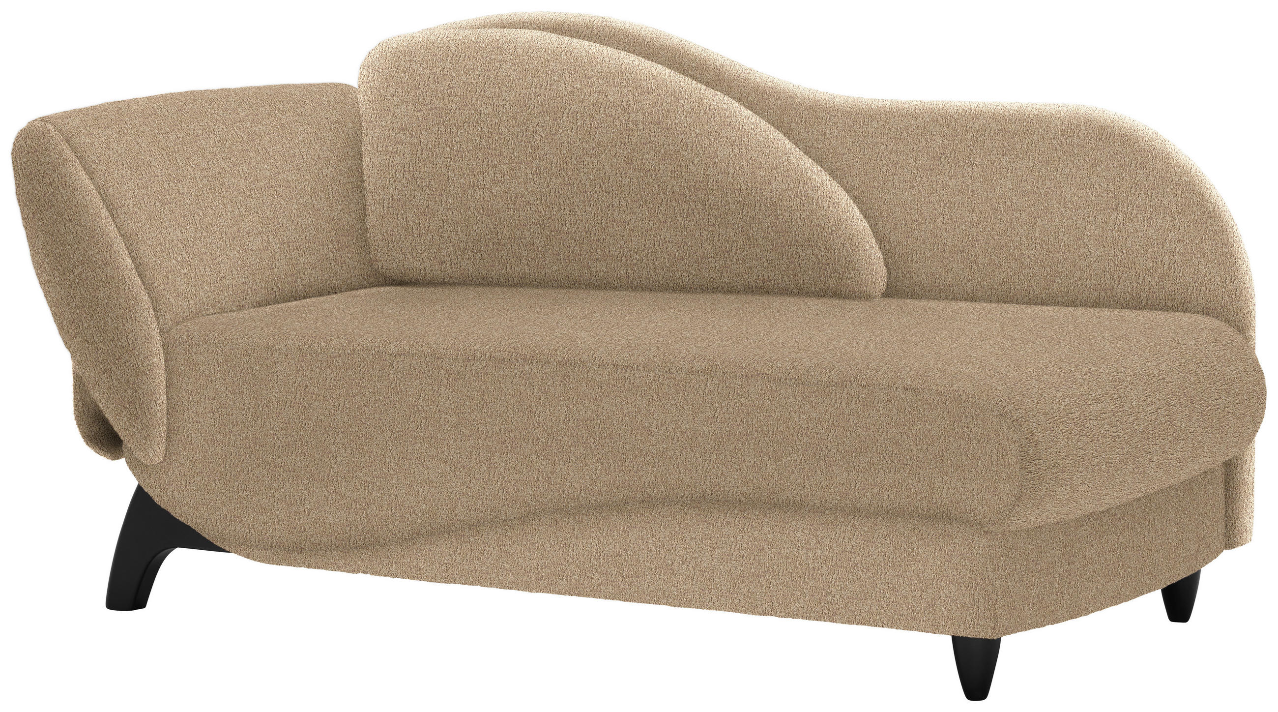 LIEGE Webstoff Beige  - Beige/Schwarz, MODERN, Holz/Textil (84/87/171-190cm) - Joka