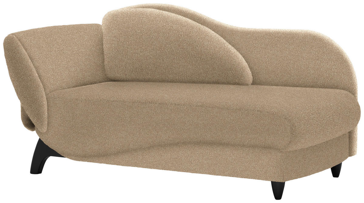 LIEGE Webstoff Beige  - Beige/Schwarz, MODERN, Holz/Textil (84/87/171-190cm) - Joka