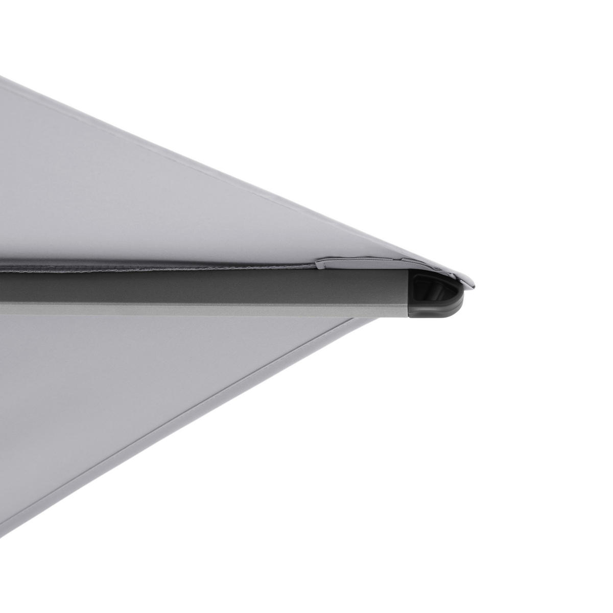 AMPELSCHIRM 350x260 cm Hellgrau  - Silberfarben/Hellgrau, Basics, Textil/Metall (350/260cm) - Doppler