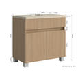 WASCHBECKENUNTERSCHRANK 60/54/35 cm  - Sandfarben/Eichefarben, KONVENTIONELL, Holzwerkstoff/Kunststoff (60/54/35cm) - Xora