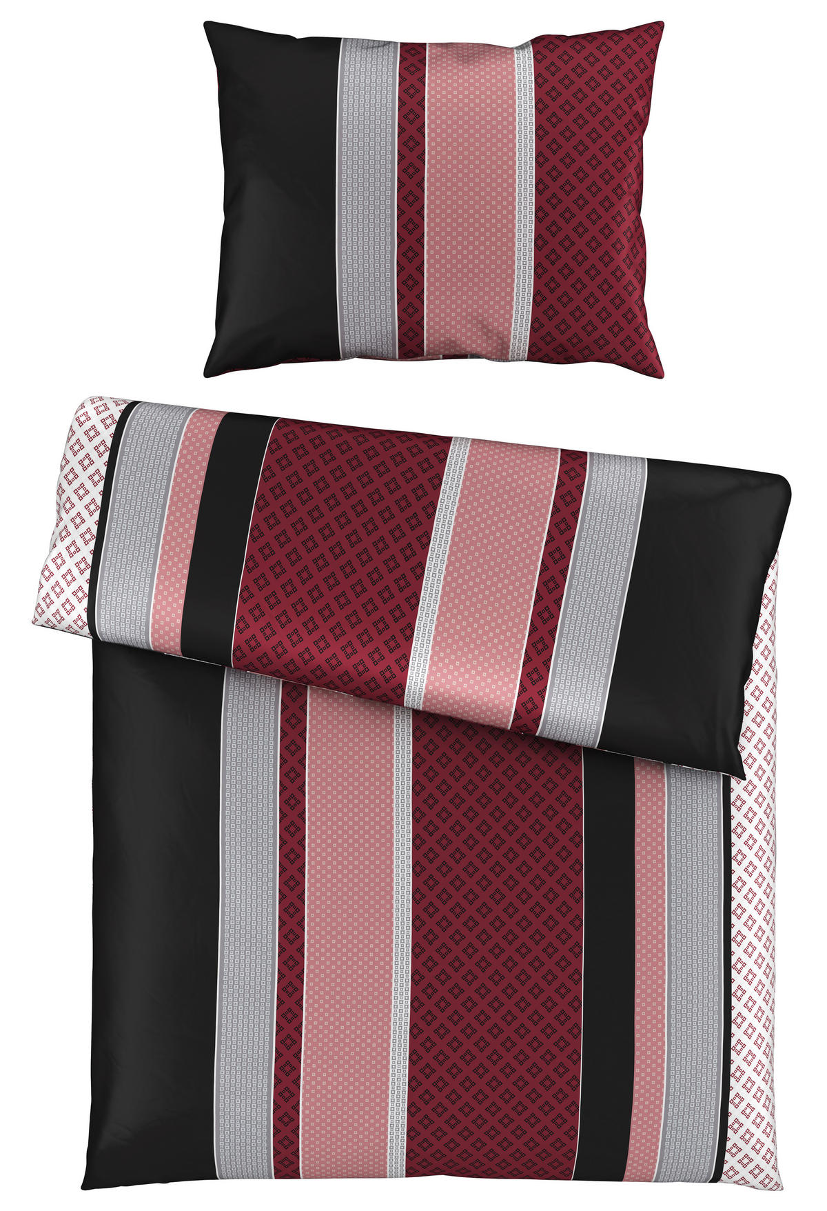 POSTELJINA KISTA 140/200 cm saten bobica  - bobica, Dizajnerski, tekstil (140/200cm) - Novel