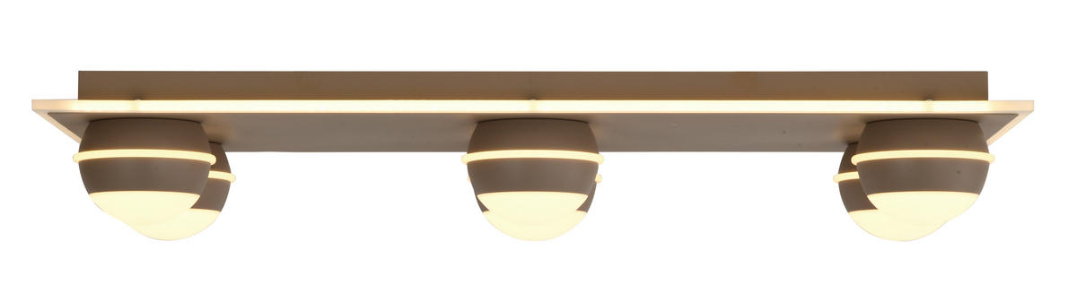 LED-DECKENLEUCHTE Biarritz 74/32/12,5 cm  - Sandfarben, Design, Kunststoff/Metall (74/32/12,5cm)