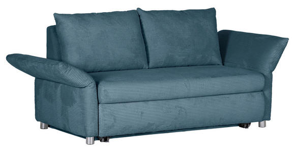 SCHLAFSOFA in Cord Türkis  - Türkis/Chromfarben, Design, Kunststoff/Textil (176/81/98cm) - Xora