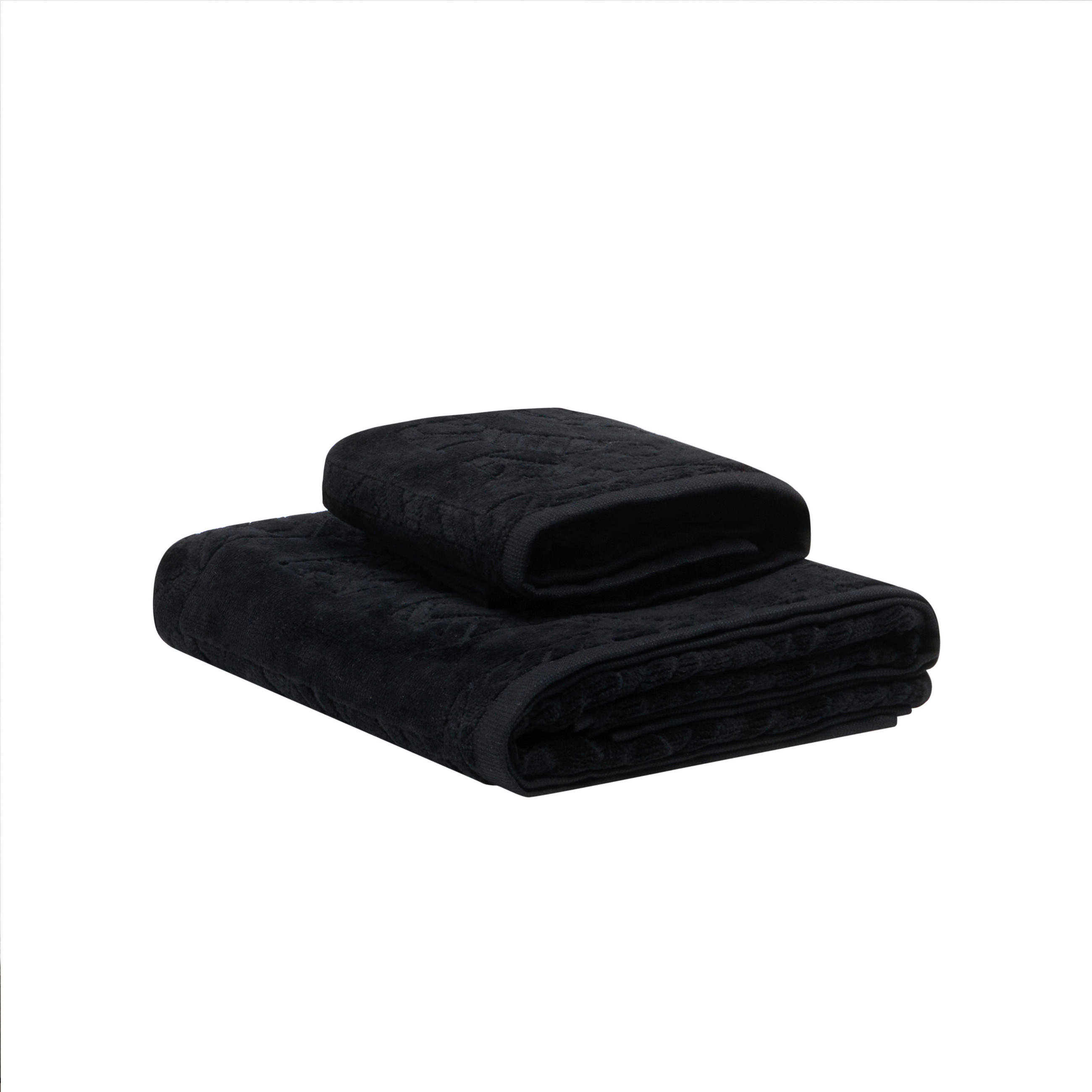 FROTTIERSET 3D LOGO Schwarz 2-teilig - Schwarz, Basics, Textil - Diesel
