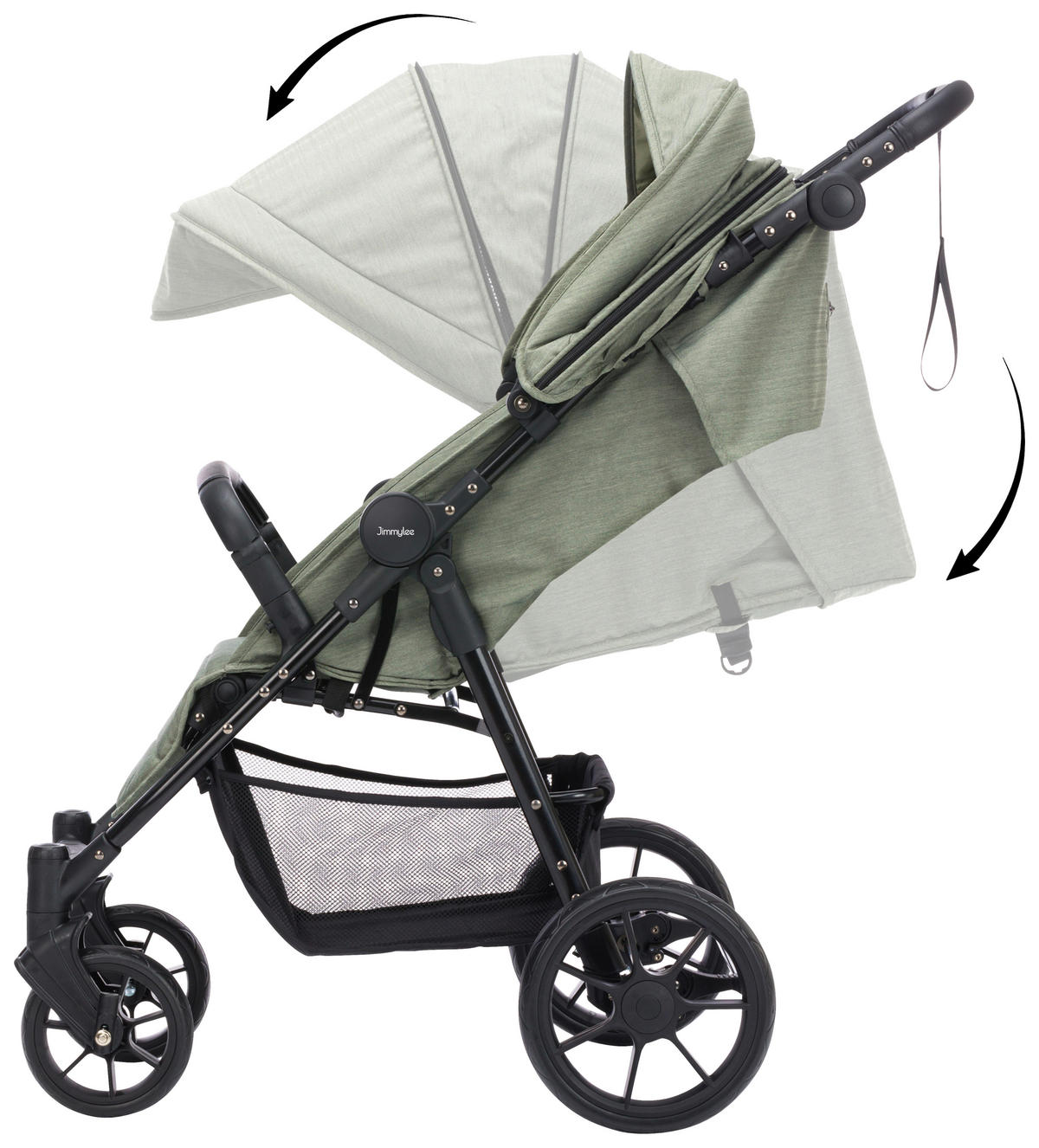 BUGGY LOOP  - Schwarz/Grün, Trend, Textil/Metall (92/36/101cm) - Jimmylee