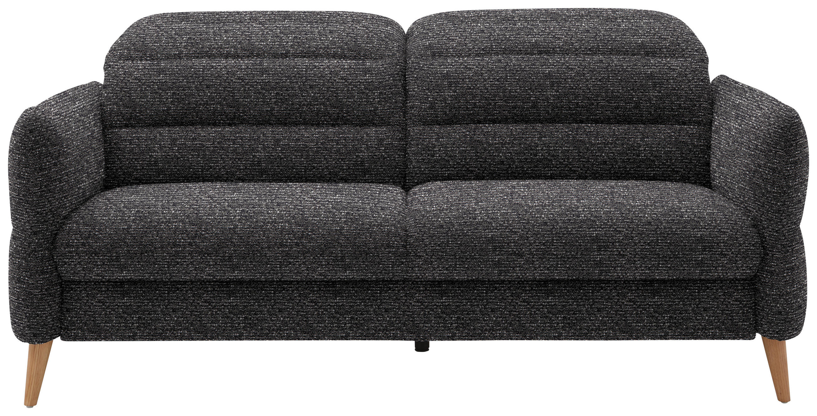 2-SITZER-SOFA in Webstoff Dunkelgrau  - Eiche Bianco/Dunkelgrau, Design, Holz/Textil (192-220/85-106/98-112cm) - Dieter Knoll