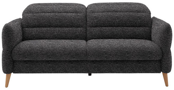 2-SITZER-SOFA in Webstoff Dunkelgrau  - Eiche Bianco/Dunkelgrau, Design, Holz/Textil (192-220/85-106/112cm) - Dieter Knoll