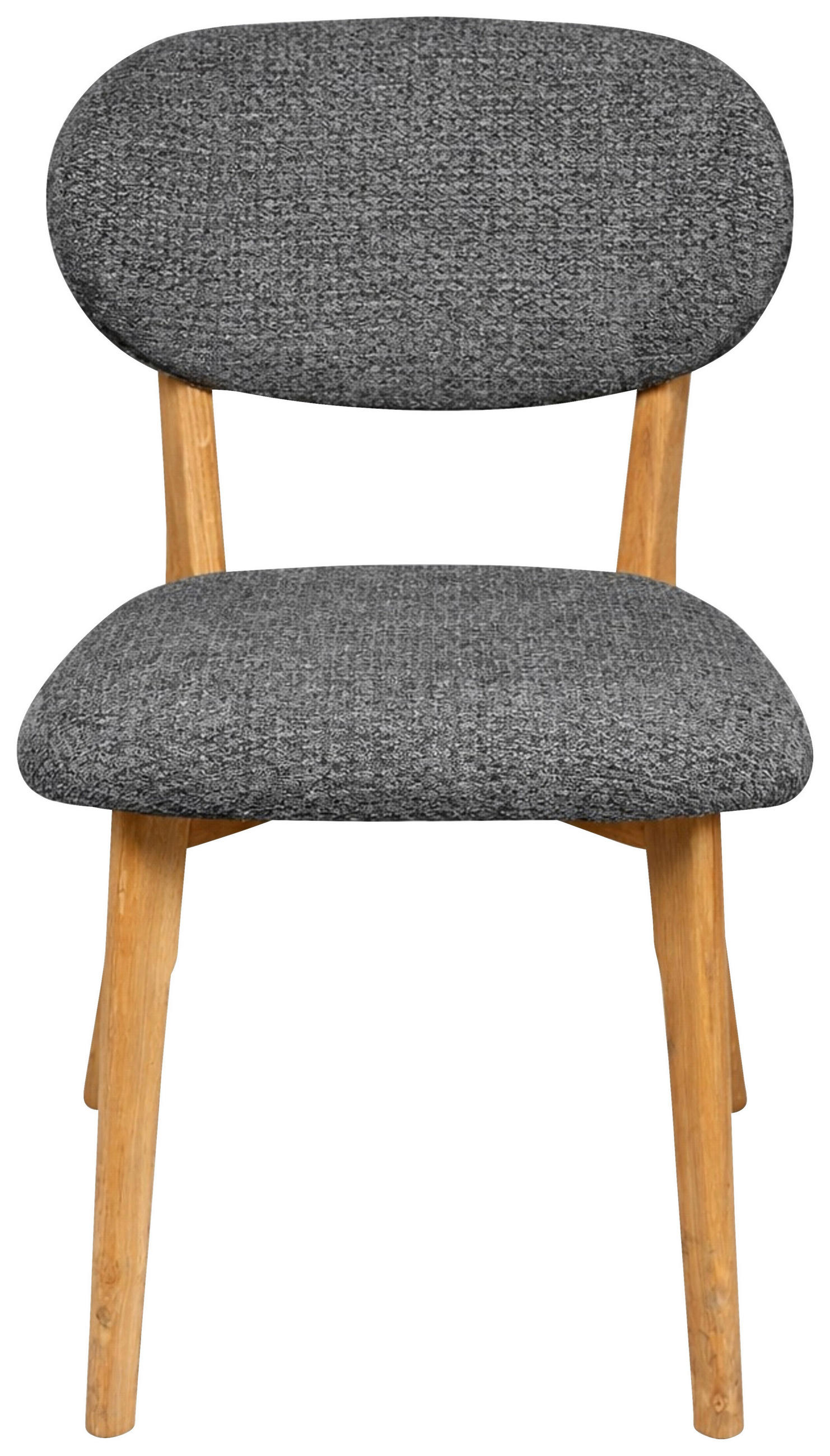Carryhome Stuhl Eiche, Dunkelgrau 51x86x60 cm